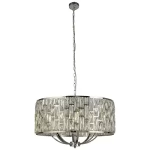 image of Searchlight Lighting - Searchlight BIJOU - 8 Light Chrome Ceiling Pendant with Crystal Glass