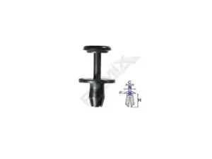 Image of ROMIX Clip, trim-/protection strip A17156 PEUGEOT,TOYOTA,CITROEN,207 (WA_, WC_),207 CC (WD_),208 I Schragheck (CA_, CC_),407 SW (6E_),207 SW (WK_)