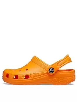 image of Crocs Classic Clog Toddler Sandal, Orange, Size 5 Younger