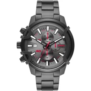 Mens Diesel Griffed Chronograph Gunmetal-Tone Stainless Steel Watch