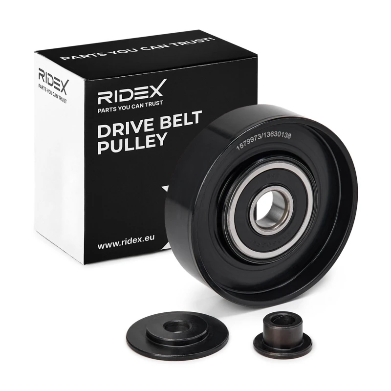 Image of Deflection / guide pulley, V-ribbed belt RIDEX 312D0075