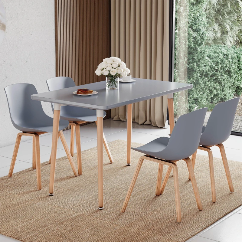 Image of Lassic Vida Designs Batley 4 Seater Square Dining Table Grey unisex 4 Seater