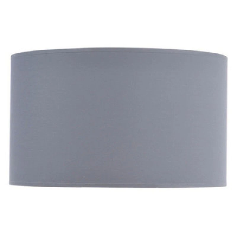 Image of Buttercup Farm Lined Drum Lampshade - Fabric/polyester/cotton Frame - L50 X W50 X H30 Cm - Grey/silver