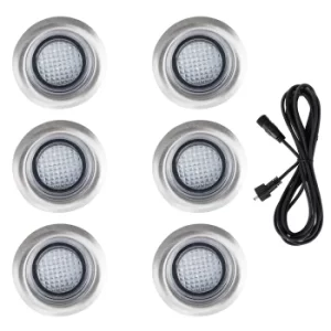 Image of 3m Extension with a Pack of 6 x 40mm White Decking Lights