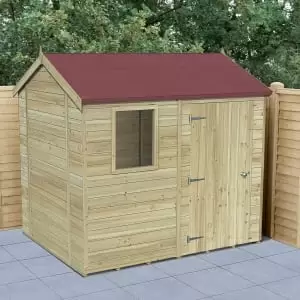 image of Forest Garden Timberdale 8 x 6ft Reverse Apex Shed with Assembly