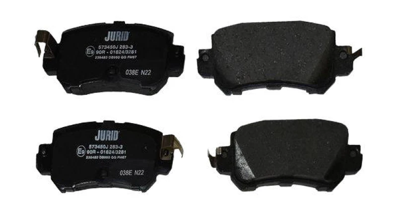 Image of JURID 573450J Brake pad set with acoustic wear warning, without accessories Brake Pad Set,disc brake (402)
