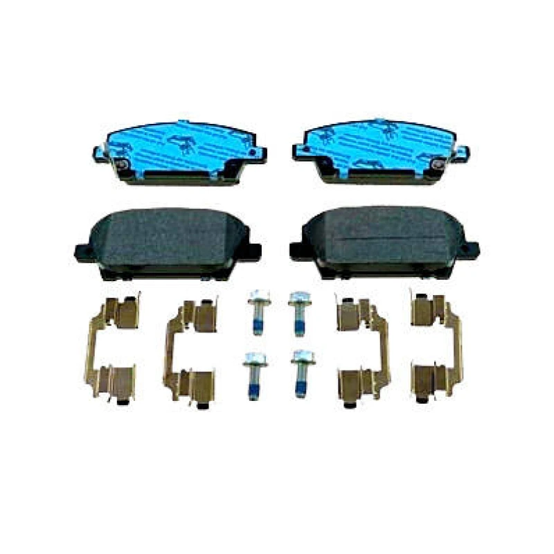 Image of ZIMMERMANN 24087.175.2 Brake pad set Front Axle, with acoustic wear warning, Photo corresponds to scope of supply, with bolts/screws Brake Pad Set,di
