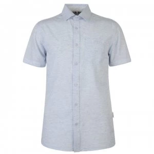 Image of Soviet Short Sleeve Slub Shirt - Blue