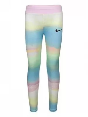 image of Nike Younger Girl Nike Girls Ice Landscape Legging, White, Size 3-4 Years