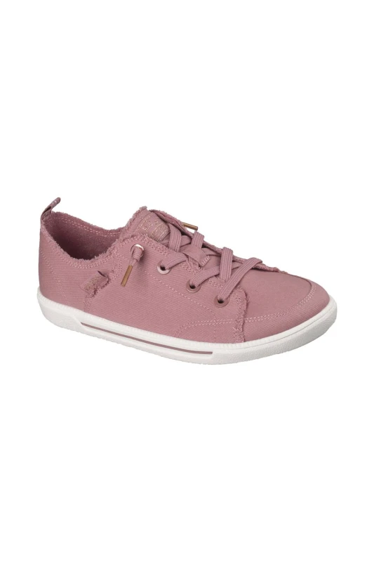 Image of Skechers Womens B CUTE 2.0 Canvas Slip On Rose in Pink Size: 8 Pink Female 8
