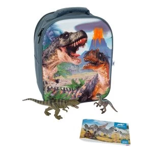 image of ANIMAL PLANET Mojo Dinosaur Prehistoric Life 3D Backpack Playset