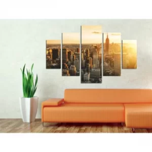 Image of ST003 Multicolor Decorative MDF Painting (5 Pieces)