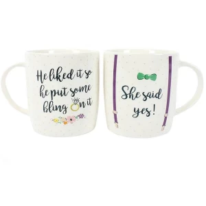 Image of Set of 2 She Said Yes Mugs