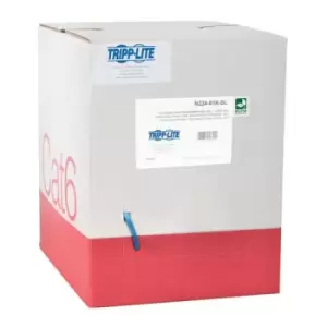 Image of Tripp Lite N224-01K-BL Cat6 Gigabit Solid Core Plenum-Rated UTP CMP PVC Bulk Ethernet Cable Blue 1000 ft. (304.8 m)