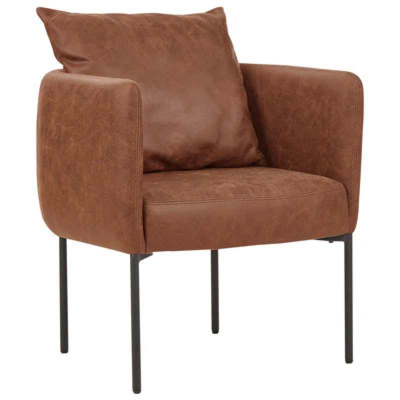 Image of Beliani Armchair Malmos Faux Leather Brown