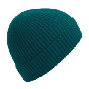 Image of Beechfield Engineered Knit Ribbed Beanie (One Size) (Ocean Green)