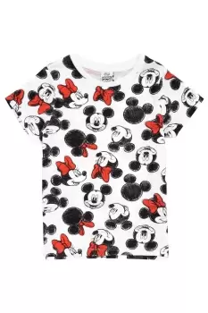 Mickey & Minnie Mouse All-Over Print T-Shirt