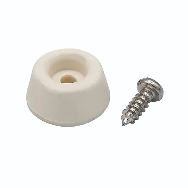 Image of Rubber Buffers 22mm Pack of 4 Black White
