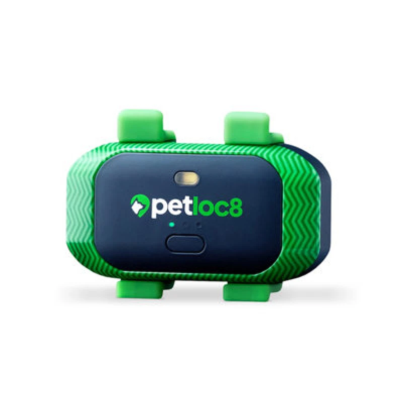 Image of Petloc8 Pet Gps Tracker Green & Black
