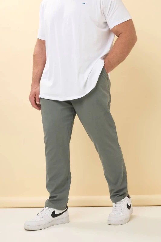 Image of BadRhino BadRhino Men Elasticated Waist Rugby Trousers in Light Green Size: 36S Light Green 36S Male 5063589045737