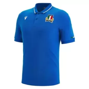 Macron Italy 22/23 Polo Shirt Mens - Blue