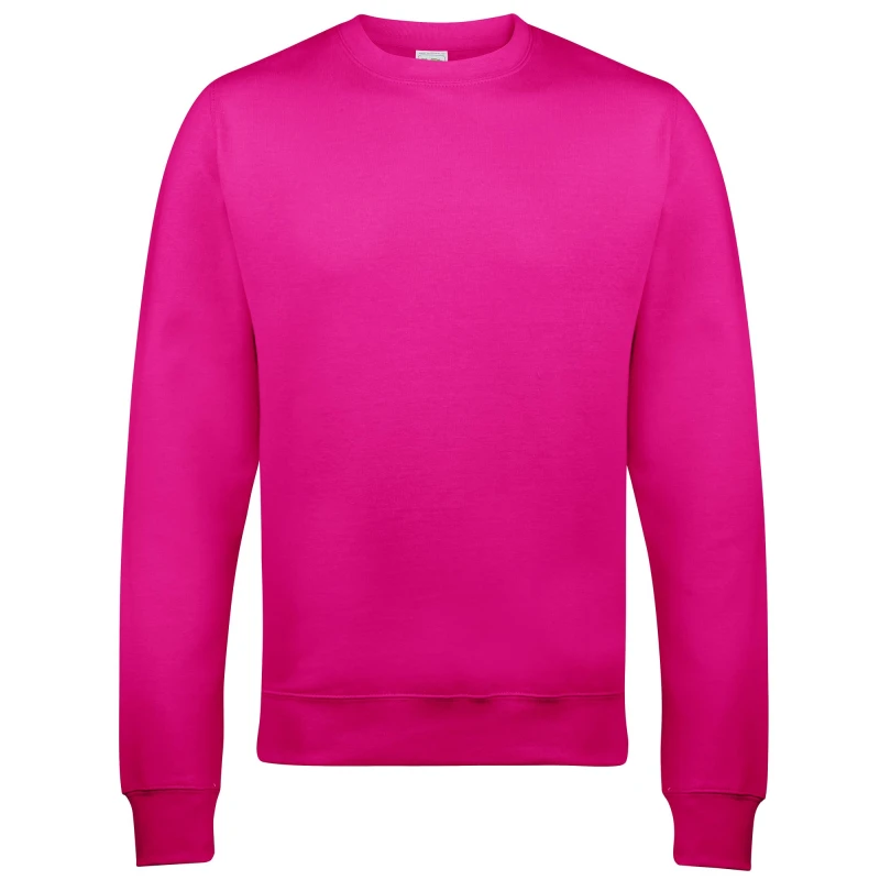 Image of AWDis AWDis Just Hoods Crew Neck Plain Sweatshirt (280 GSM) in Pink Size: X-Small Pink XS Unisex 5055805498595