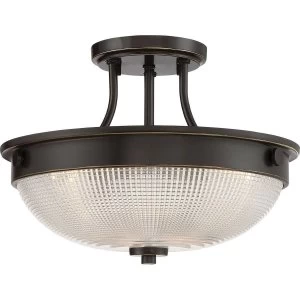 Image of 2 Light Semi-Flush - Palladian Bronze, E27
