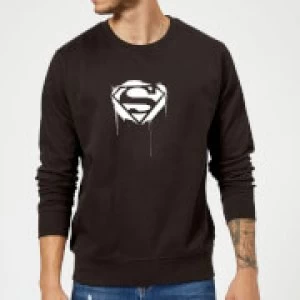 Image of Justice League Graffiti Superman Sweatshirt - Black - 5XL