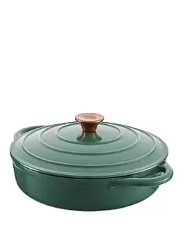 Image of Tower Olive 28Cm Shallow Casserole Cast Iron