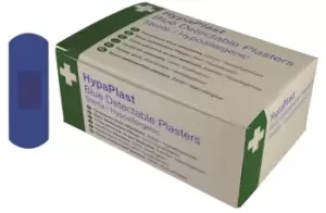 image of HypaPlast Blue Catering Plasters - Pack of 100 D7001 SAFETY FIRST AID