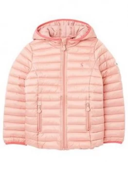 Image of Joules Girls Kinnaird Packaway Padded Jacket - Pink, Size 9 Years, Women