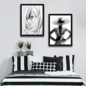 Image of Love Woman Set Multicolor Decorative Framed Painting (2 Pieces)