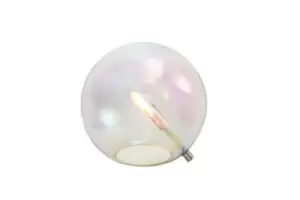 Image of Newstead Table Lamp, 1 x G9, Polished Chrome, Iridescent Glass
