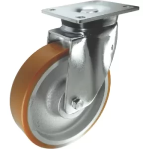 Swivel Plate 100MM Polyurethane Tyre