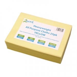 Image of 2Work Yellow Heavyweight Cloth Pack of 25