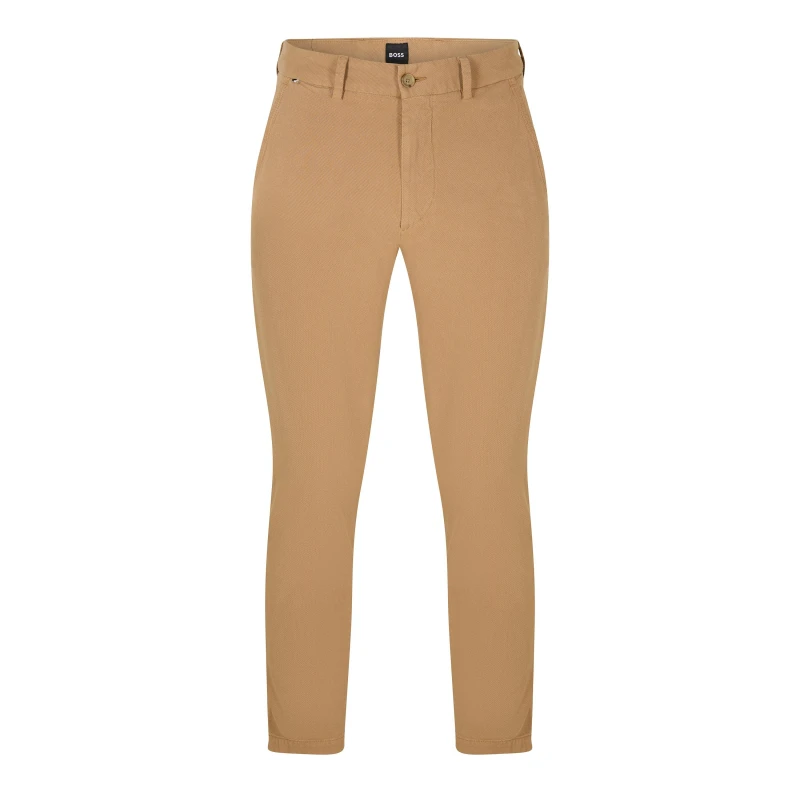 Image of Boss Mens Kaiton Straight Leg Trousers Medium Beige male 30