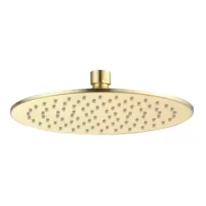 image of 250mm Brushed Brass Round Rain Shower Head - Arissa