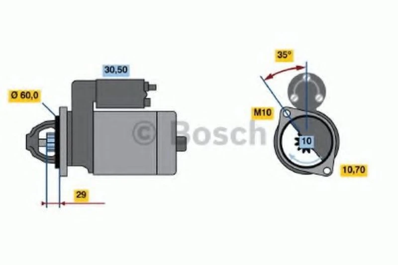 Image of Starter motor Bosch 0 986 019 500