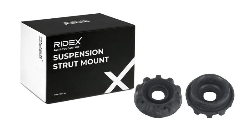 Image of RIDEX 1180S1006 Top strut mount Front axle both sides, without rolling bearing Suspension Strut Support Bearing (1180)