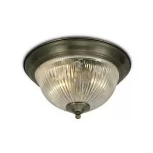 image of Bathroom ceiling light Macy Antique brass 2 bulbs 15cm