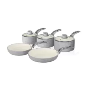 image of Swan Retro 5 Piece Pan Set Grey