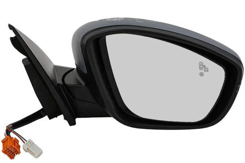 Image of JOHNS 57 41 38-29 Wing mirror Right, with temperature sensor, primed Outside Mirror (50)