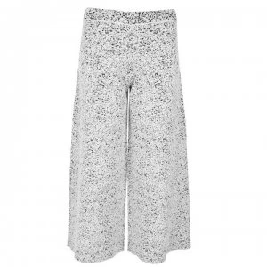 image of THEORY Henriet Cropped Jacquard Trousers - CREAM/BLACK