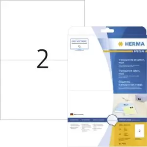 image of Herma 4683 Labels 210 x 148mm Polyester film Transparent 50 pc(s) Permanent All-purpose labels, Weatherproof labels