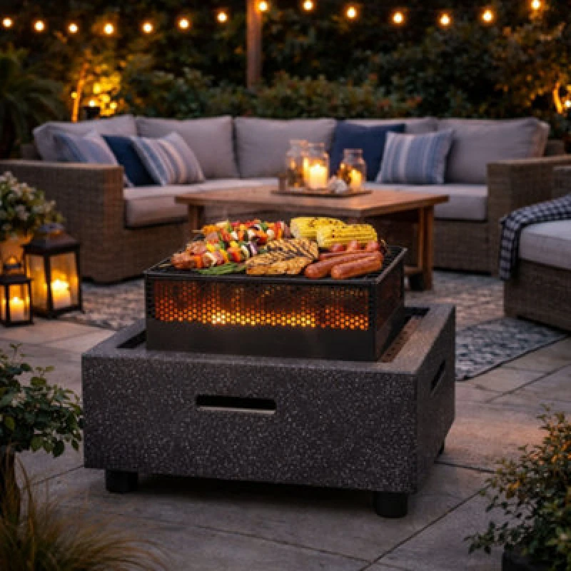 Image of Streetwize Square Firepit Fire Pits One Size Grey 39378902000