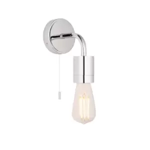 Image of Caserta Bathroom Metal Wall Lamp, Chrome Plate, IP44