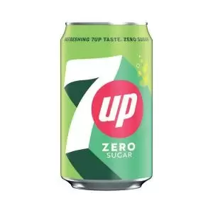 image of 7 Up Zero Lemon and Lime Carbonated Soft Drink Canned 330ml Pack of 24