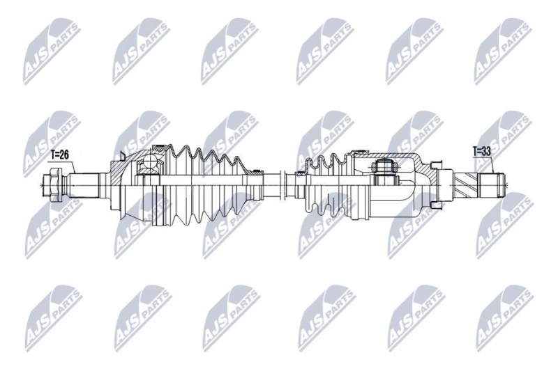 Image of NTY NPW-BM-243 Drive shaft Manual Transmission, Front Axle Left Drive Shaft (13)