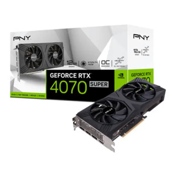 image of PNY GeForce RTX 4070 SUPER 12GB OC DF NVIDIA GeForce RTX 4070 SUPER GDDR6X