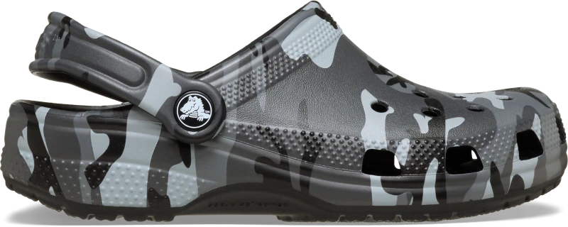 Image of Crocs Kids Classic Camouflage Clogs Black/Slate Grey J1